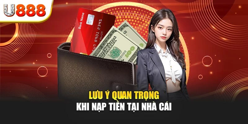 Lưu ý quan trọng khi nạp tiền tại nhà cái